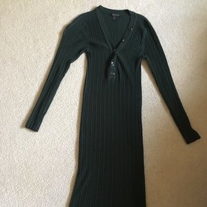 Ribbed Green Dress